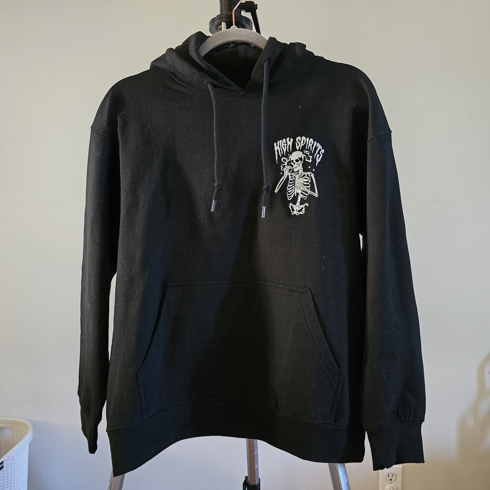 3/$70 Black Graphic Pullover Hoodie Sweatshirt